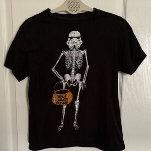 Star Wars Black Storm Trooper Skeleton Halloween Short Sleeve Tee